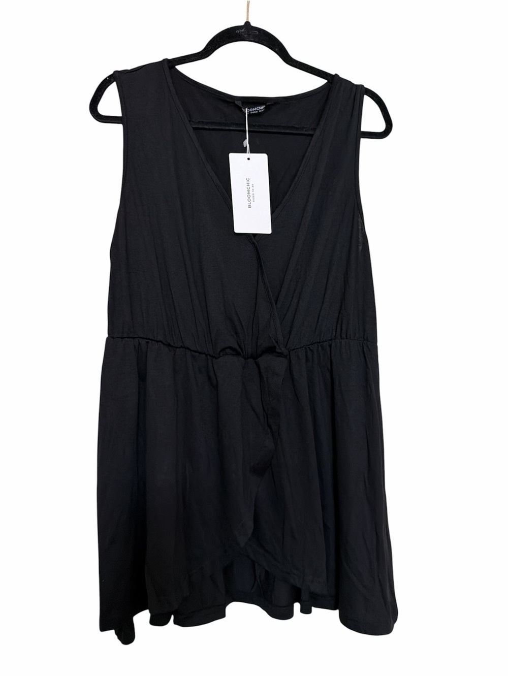 BloomChic Black Sleeveless V-Neck Mini Dress - Picture 2 of 3